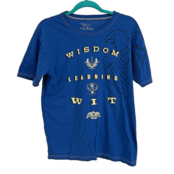 HARRY POTTER RAVENCLAW WISDOM LEARNING WITT SHIRT Hogwarts Wizarding World Sz M - Picture 1 of 6